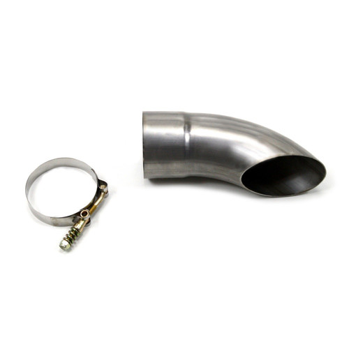 Exhaust Cut-Out Tip - Clamp-On - Turn-Down - 2-1/2 in Pipe Diameter - Stainless - Natural - Each