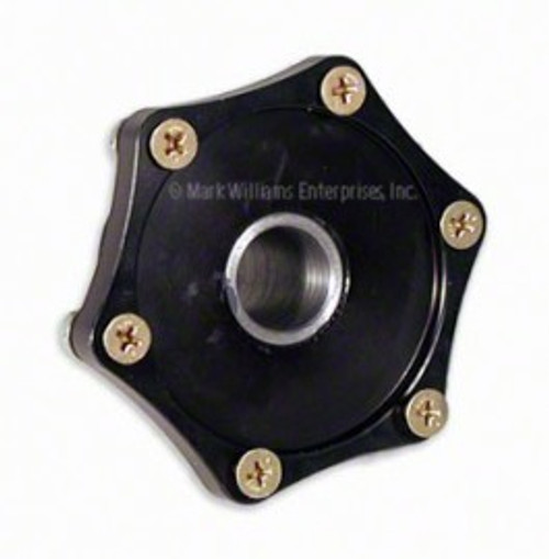 Steering Wheel Hub - Quick Release - 6-Bolt Flange - SFI 42.1 - Aluminum - Black Anodized - Sparco / Momo Steering Wheels - Each
