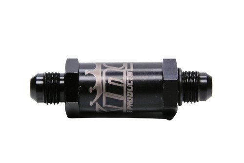 Bypass Valve Jet Can - 6 AN Inlet - 6 AN Outlet - Aluminum - Black Anodized - Sprint Car - Each