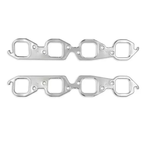 Exhaust Manifold / Header Gasket - Seal-4-Good - 1.500 x 1.125 in Oval Port - Multi-Layered Aluminum - Small Block Ford - Pair