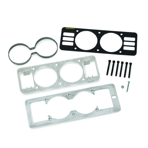 Gauge Mounting Panel - Gauge Cage - Two 2-5/8 in Holes - Vents - Black - Ford Mustang 1987-93 - Kit