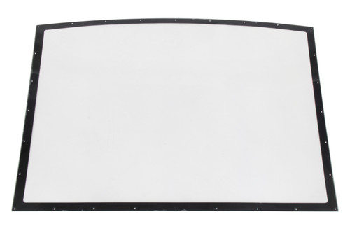 Window - Rear - 0.093 in Thick - Molded - Pre-Cut / Drilled - Blackout Border - Polycarbonate - Clear - Greenhouse Roof - ABC / LMSC - Each