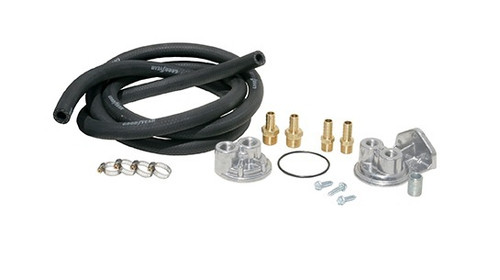 Remote Oil Filter - Single Filter - 22 mm x 1.50 Thread Adapter - 8 ft Hose - Fittings / Hardware / Remote Filter Mount - Universal - Kit