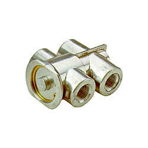 Remote Oil Thermostat - Dual 1/2 in NPT Inlets - Dual 1/2 in NPT Outlets - Aluminum - Natural - Each