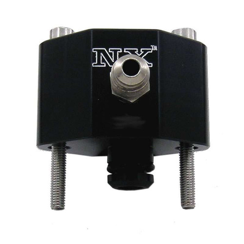 Fuel Rail Adapter - 1/8 in NPT Ports - Aluminum - Black Anodized - 2V - Ford Modular - Each