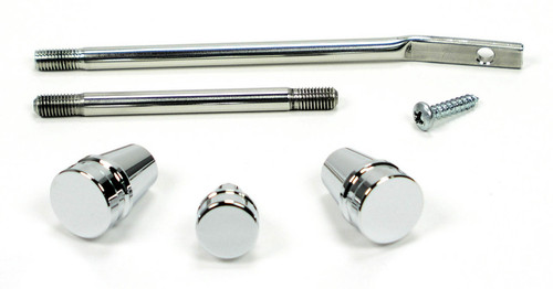 Column Dress-Up Kit - Retro - Flasher Knob - Turn Lever - Tilt Column Lever - Polished Stainless Shaft - Aluminum - Chrome - GM / Mopar - Kit Column Dress-Up Kit - Retro - Flasher Knob - Turn Lever - Tilt Column Lever - Polished Stainless Shaft - Aluminum - Chrome - GM / Mopar - Kit