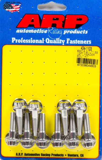 Header Bolt - 12 Point Head - Stainless - Polished - GM GenV LT-Series - Set of 10 Header Bolt - 12 Point Head - Stainless - Polished - GM GenV LT-Series - Set of 10