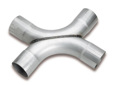 Exhaust X-Pipe - X-Terminator - 2-1/2 in Inlet - 2-1/2 in Outlet - Steel - Natural - Universal - Each