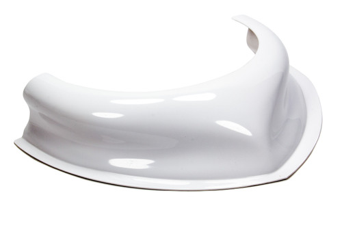 Hood Scoop - Dominator - Dirt - 3.5 in Height - Curved Front - Plastic - White - Each