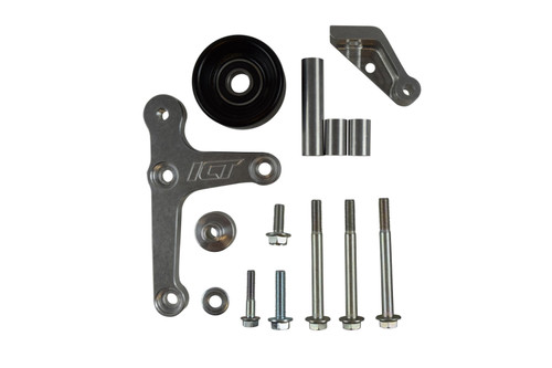 Alternator Bracket - Driver Side - Low Mount - Block Mount - Aluminum - Natural - Short Water Pump - GM LS-Series - Kit