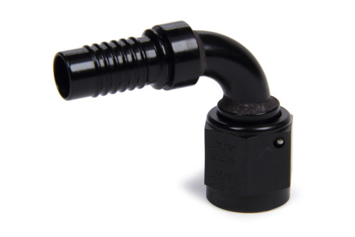 Fitting - Hose End - HS-79 - 90 Degree - 8 AN Hose Crimp to 8 AN Female - Aluminum - Black Anodized - Each