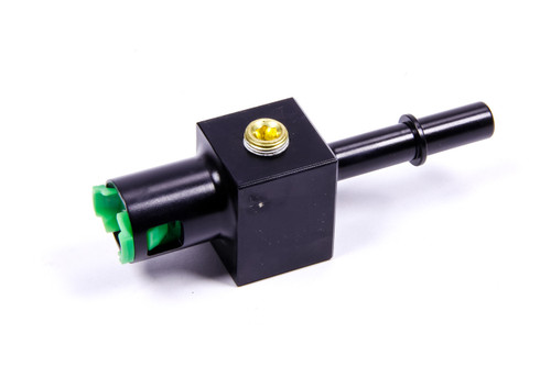 Fitting - Fuel Injection Adapter - Tee - 3/8 in SAE Female / Male Quick Connects - 8 AN and 1/8 in NPT Ports - Aluminum - Black Anodized - Each