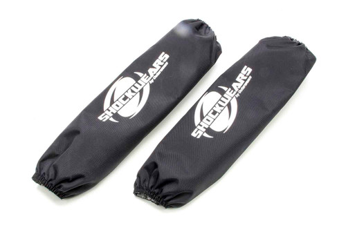 Shock Cover - Shockwears - 12 in Long - 3.500 in OD - Elastic Ends - Hook and Loop Closure - Polyester - Black - Pair