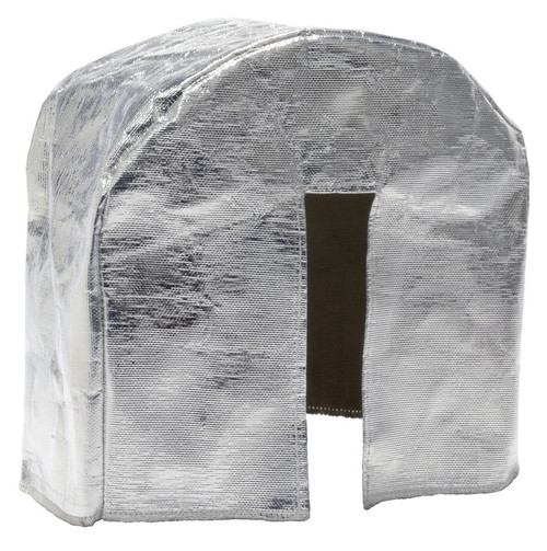 Hub and Rotor Heat Shield - 14 x 7 x 13 in Tall - Slip-On - Aluminized Fiberglass - Silver - Each