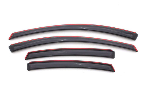 Side Window Visor - In-Channel Ventvisor - Stick-On - Front / Rear - Plastic - Dark Smoke - Dodge Dart 2013-14 - Kit