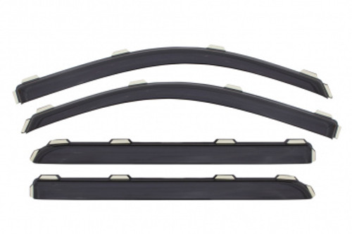 Side Window Visor - In-Channel Ventvisor - Stick-On - Front / Rear - Plastic - Dark Smoke - GM Fullsize SUV 2015 - Kit