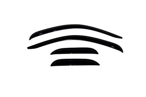 Side Window Visor - Original Ventvisor - Stick-On - Front / Rear - Plastic - Dark Smoke - Extended Cab - GM Fullsize Truck 2007-13 - Kit