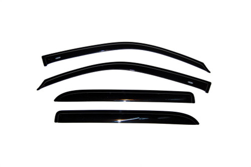 Side Window Visor - Original Ventvisor - Stick-On - Front / Rear - Plastic - Dark Smoke - GM Compact SUV / Isuzu Ascender 2002-08 - Kit
