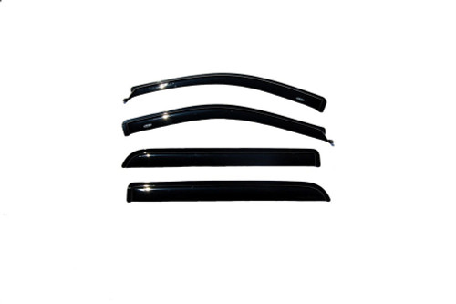 Side Window Visor - Original Ventvisor - Stick-On - Front / Rear - Plastic - Dark Smoke - Crew Cab - Ford Fullsize Truck 2004-08 - Kit