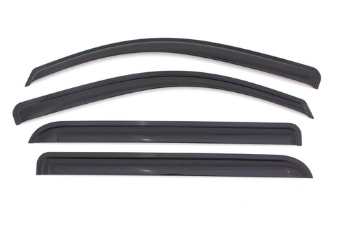 Side Window Visor - Original Ventvisor - Stick-On - Front / Rear - Plastic - Dark Smoke - Crew Cab - GM Fullsize Truck 2014-15 - Kit