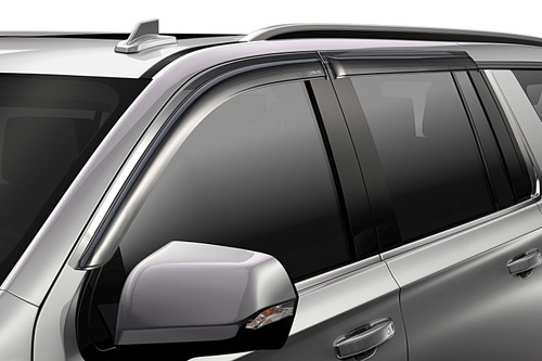 Side Window Visor - Original Ventvisor - Stick-On - Front / Rear - Plastic - Dark Smoke - GM Fullsize Truck 2020-21 - Kit