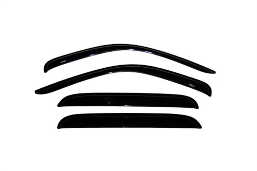 Side Window Visor - Original Ventvisor - Stick-On - Front / Rear - Plastic - Dark Smoke - Crew Cab - Dodge Midsize Truck 2000-04 - Kit