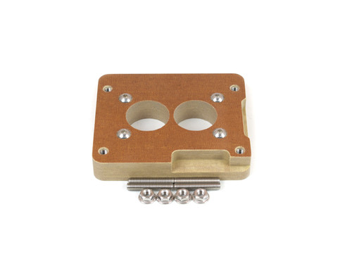 Carburetor Adapter - 1 in Thick - 2 Hole - Holley 2-Barrel to Rochester 2-Barrel - Hardware Included - Phenolic - Natural - Each