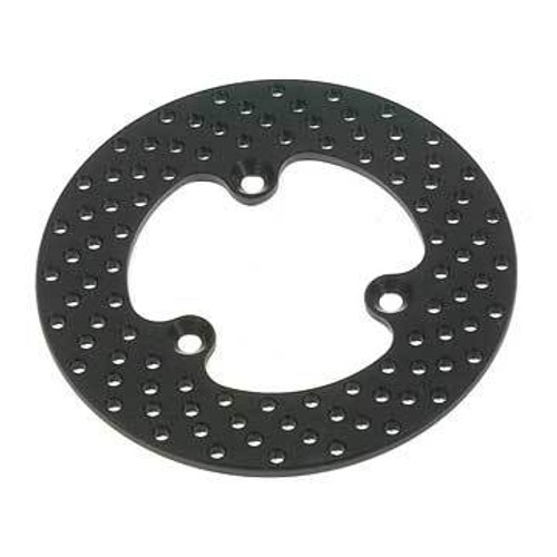 Brake Rotor - Drilled - 10.875 in OD - 0.315 in Thick - 3 x 5.000 in Bolt Pattern - Aluminum - Black Anodized - Each