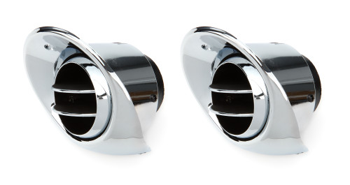 Heating / Cooling Louver - Astro - In Dash - Round - Plastic - Chrome - GM F-Body 1967-68 - Pair