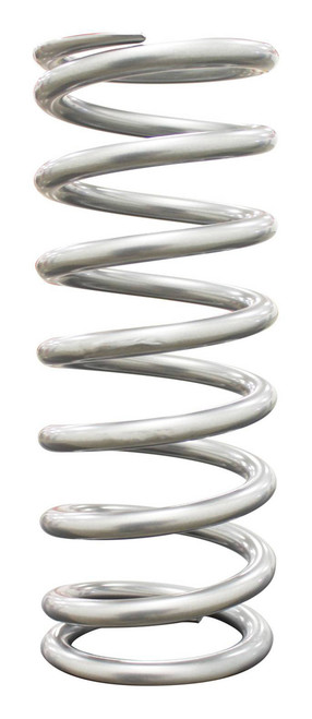 Coil Spring - Coil-Over - 2.5 in ID - 12 in Length - 350 lb/in Spring Rate - Steel - Silver Powder Coat - Each