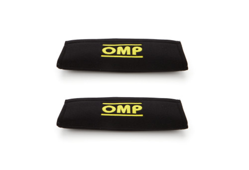 Harness Pad - Hook and Loop Closure - Black - Velour - 3 in Belts - Pair