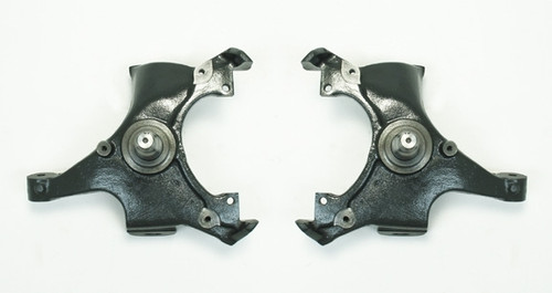 Spindle - 2 in Drop Spindle - Driver / Passenger Side - Iron - Black Paint - GM Fullsize SUV / Truck 1988-99 - Kit