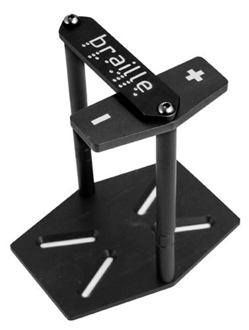 Battery Tray - 6 in Length x 6 in Wide - Hardware Included - Aluminum - Black Anodized - Braille Batteries - Kit