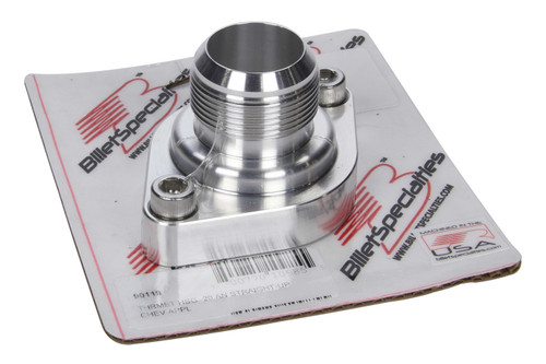 Water Neck - Straight - 20 AN Male - Hardware / O-Ring Included - Aluminum - Natural - Small Block Chevy - Each