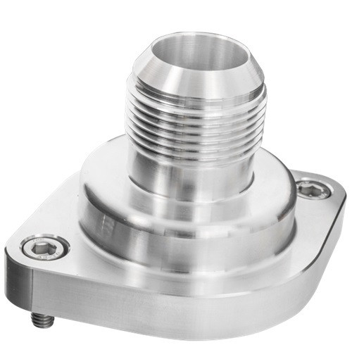 Water Neck - Straight - 16 AN Male - Hardware / O-Ring Included - Aluminum - Natural - GM LS-Series - Each