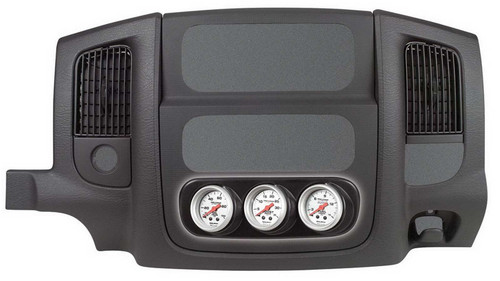 Gauge Pod - Three 2-1/16 in Diameter Gauges - Center Console - Plastic - Black - Dodge Ram Fullsize Truck 2003-05 - Each