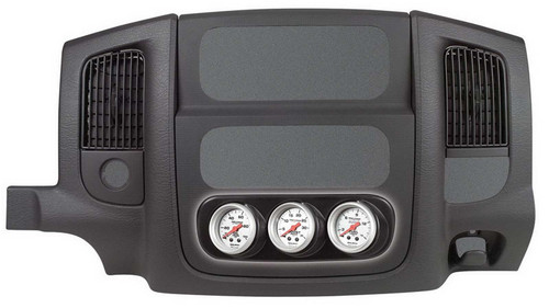 Gauge Pod - Three 2-1/16 in Diameter Gauges - Center Console - Plastic - Black - Dodge Ram Fullsize Truck 2003-05 - Each Gauge Pod - Three 2-1/16 in Diameter Gauges - Center Console - Plastic - Black - Dodge Ram Fullsize Truck 2003-05 - Each