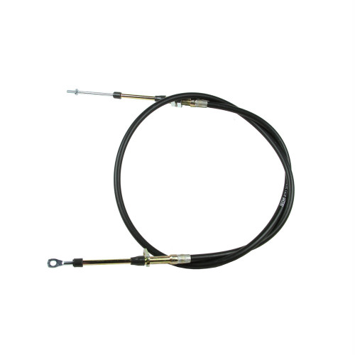 Shifter Cable - 5 ft Long - 2-1/2 in Stroke - Threaded / Eyelet Ends - Steel Cable - Plastic Liner - Black - Each