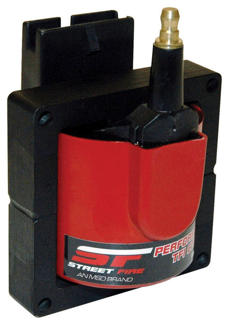 Ignition Coil - Street Fire - E-Core - Male HEI - Square - Black / Red - Ford TFI - Each Ignition Coil - Street Fire - E-Core - Male HEI - Square - Black / Red - Ford TFI - Each