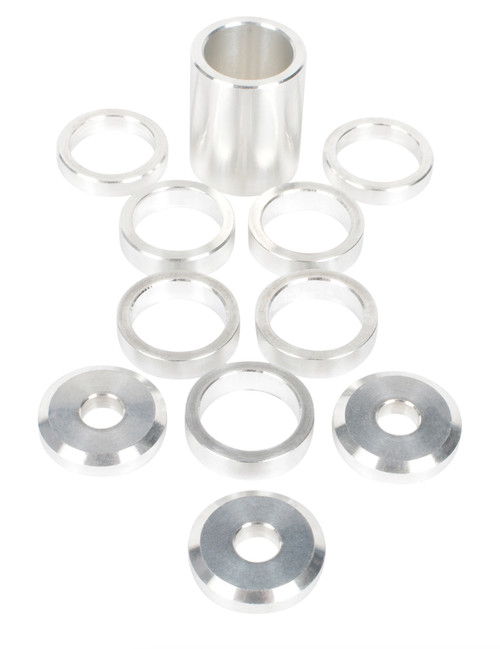 Jackshaft Spacers - End Caps Included - Aluminum - Natural - Kit