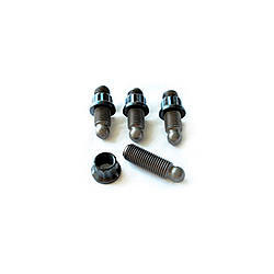 Rocker Arm Adjuster - 7/16-20 in Thread - 5/16 in Ball - 1.100 in Long - Steel - Harland Sharp Adjustable Rockers - Mopar - Set of 4