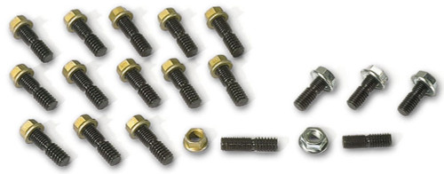 Oil Pan Stud - Serrated Face Nuts - Grade 8 - Steel - Black Oxide - Small Block Chevy / V6 / Oldsmobile V8 - Kit