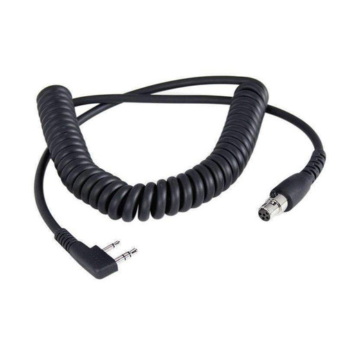 Headset Cable - 2 Pin - Spiral Cord - 2-Way - Rugged Handheld Radio - Each