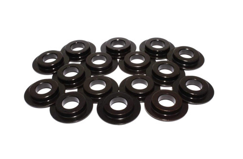 Valve Spring Locator - Inside - 0.060 in Thick - 1.600 in OD - 0.570 in ID - Steel - Black Oxide - Set of 16