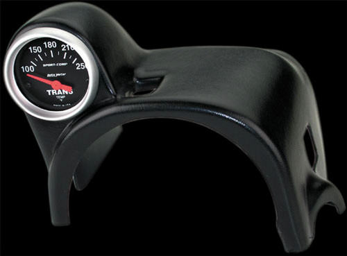 Gauge Pod - One 2-1/16 in Diameter Gauge - Steering Column - Plastic - Black - Automatic - Ford Fullsize Truck 1997-2001 - Each Gauge Pod - One 2-1/16 in Diameter Gauge - Steering Column - Plastic - Black - Automatic - Ford Fullsize Truck 1997-2001 - Each