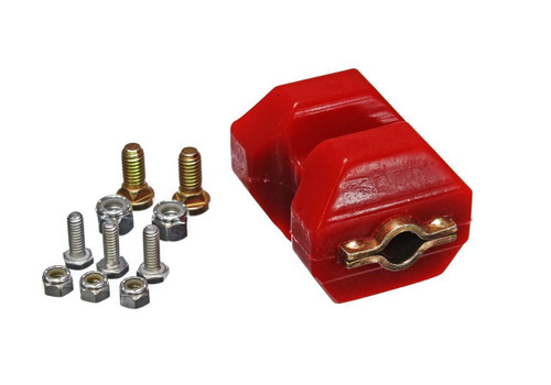 Motor Mount Insert - Hyper-Flex - Polyurethane / Steel - Red / Cadmium - Small Block Chevy - GM F-Body 1993-97 - Each