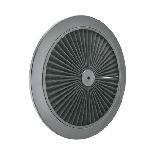 Air Cleaner Lid - 14 in Round - Filtered - Black Filter - Steel - Black Paint - Each Air Cleaner Lid - 14 in Round - Filtered - Black Filter - Steel - Black Paint - Each