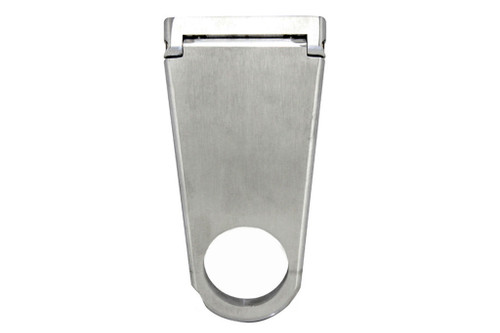 Steering Column Bracket - 2 in Diameter Tube - 2-1/2 in Drop - Hinged Base - Aluminum - Natural - Each
