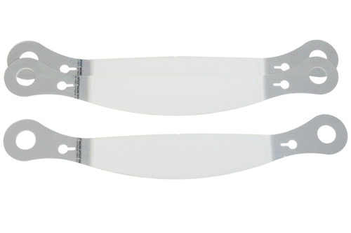 Helmet Shield Tear Off - Perimeter Seal - 2 mm Thick - 12 in Center to Center - Plastic - Clear - Stilo Helmets - Set of 30