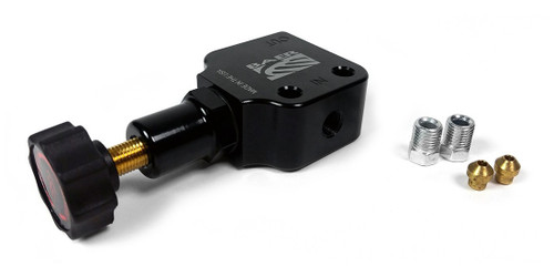 Proportioning Valve - 3/8-24 in Inverted Flare Female Inlet - 3/8-24 in Inverted Flare Female Outlet - Adjustable 100-300 psi - Knob Type - Aluminum - Kit